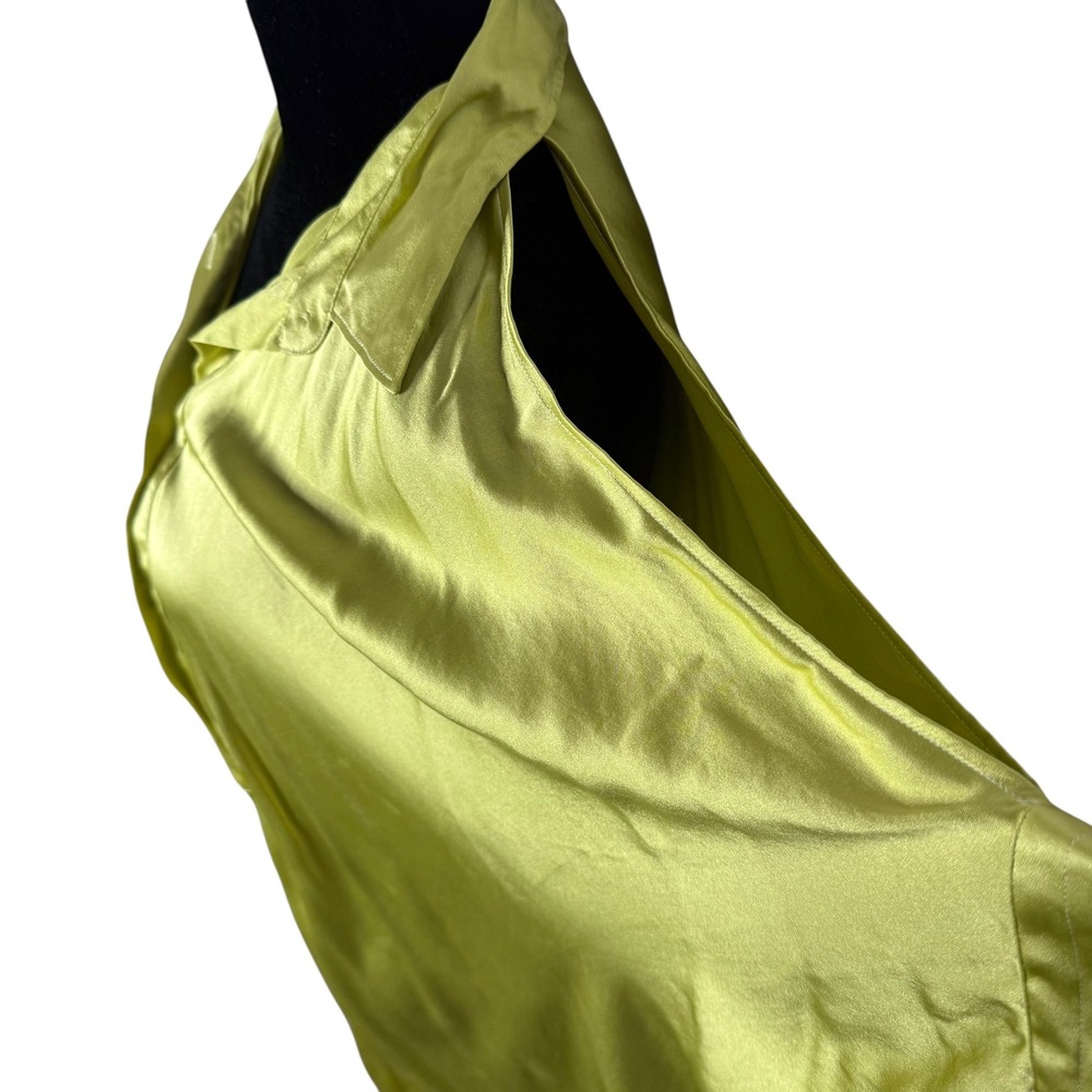 Lola Paredes Lime Green Satin Poncho Dress - Picture 10 of 16